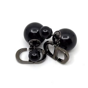 Dior Black Faux Pearl Drop Tribales Earrings - Like New